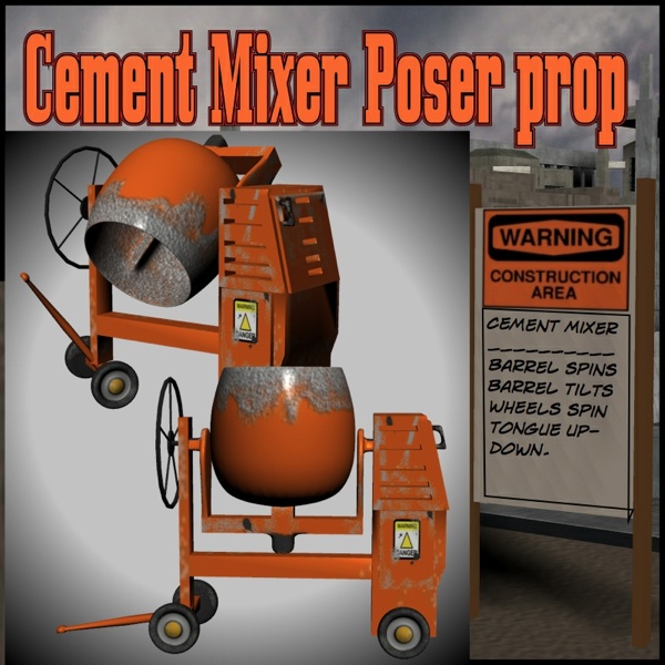 Cement Mixer Poser Prop