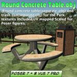 Round concrete table.obj