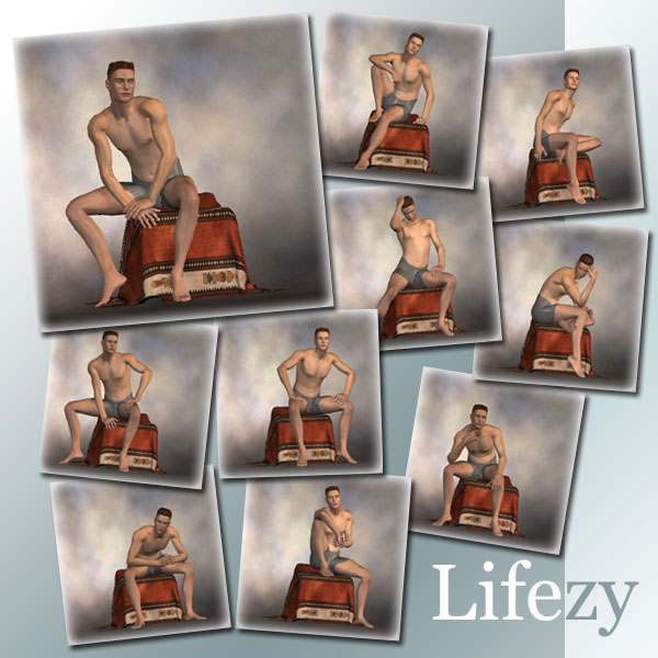 Lifezy: Drape Throne Poses of Michael 3, David #1