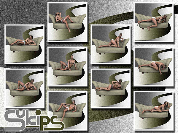 SuKips: Michael 3 Harpback Loveseat Poses