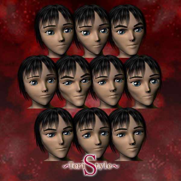 Teris: Hiro Character Faces