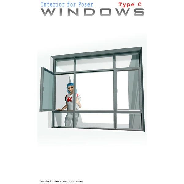 Interior: Windows Type C for Poser