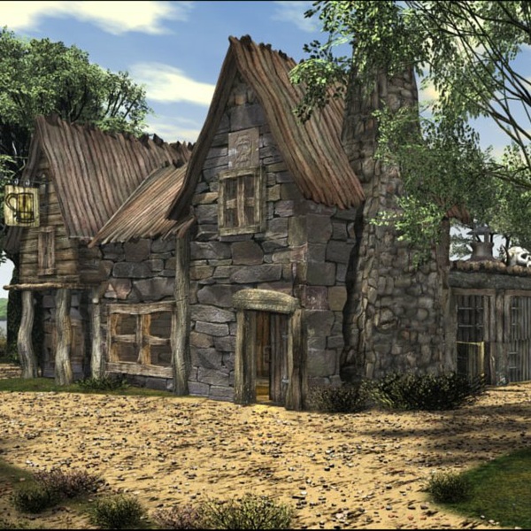 Kroluk Tavern and Stables for Poser 4++